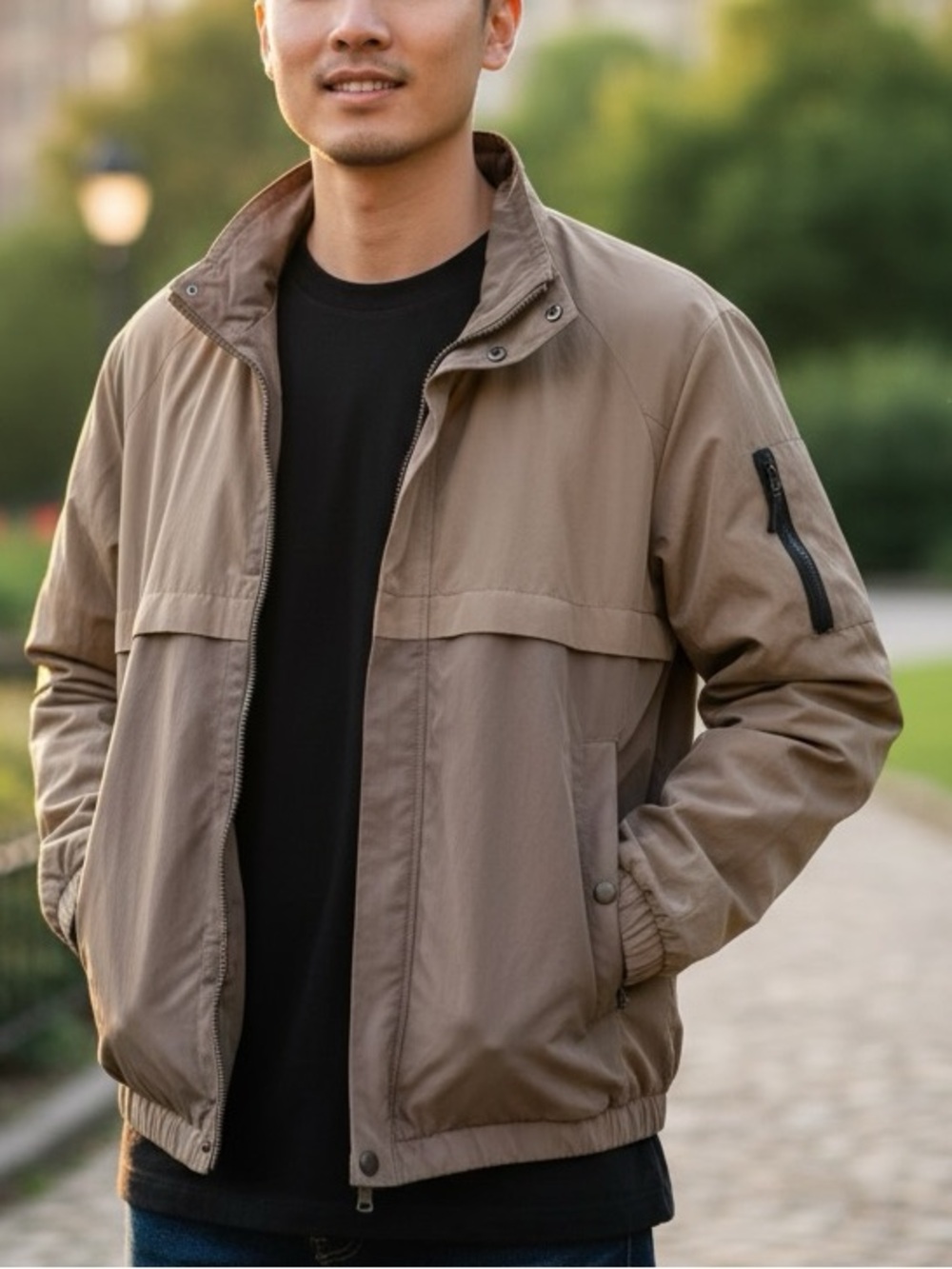 London fog mens grey jacket spring/fall